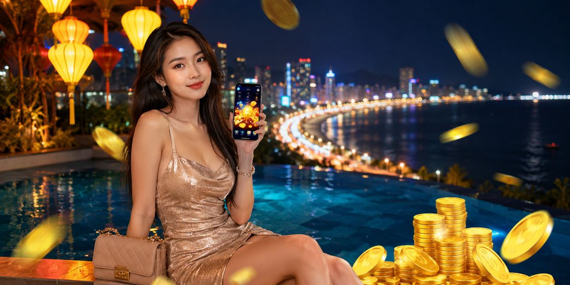 Người dùng xem thông tin kèo thưởng VIP tại Hội An với đèn lồng truyền thống