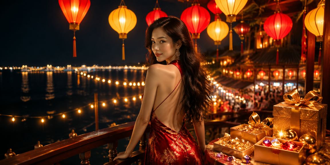 Người dùng nhận thưởng đăng ký tại chợ đêm Huế với điện thoại di động