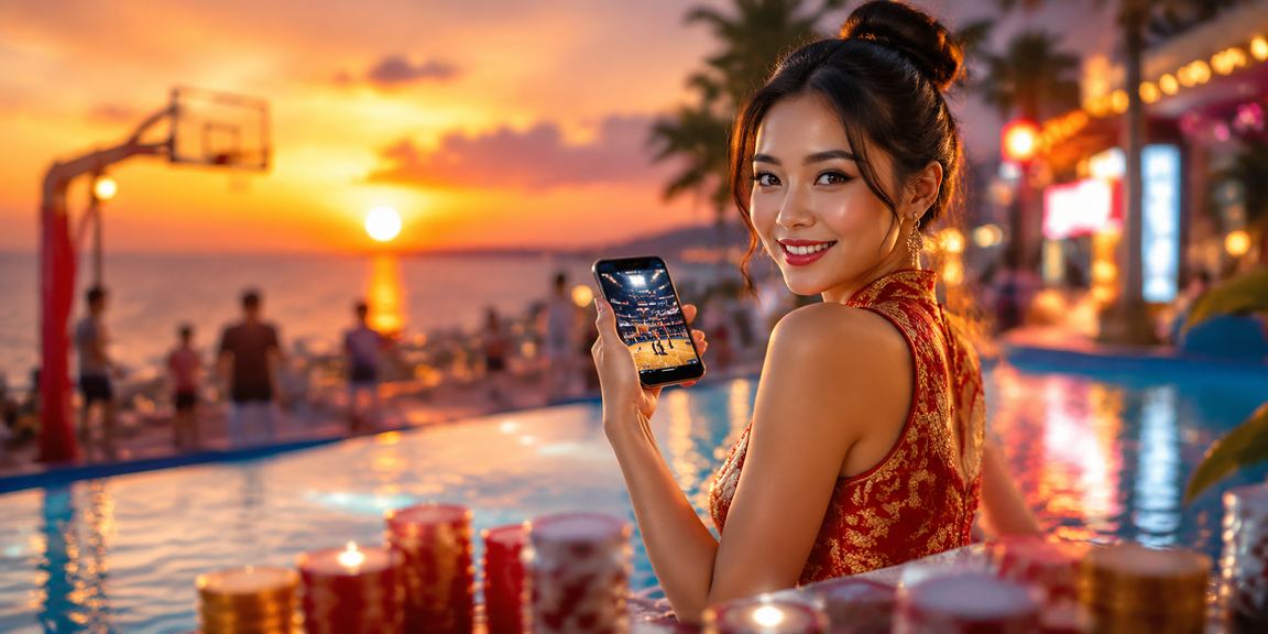 Người hâm mộ bóng rổ tại Mũi Né tham gia cá cược trong không khí lễ hội biển